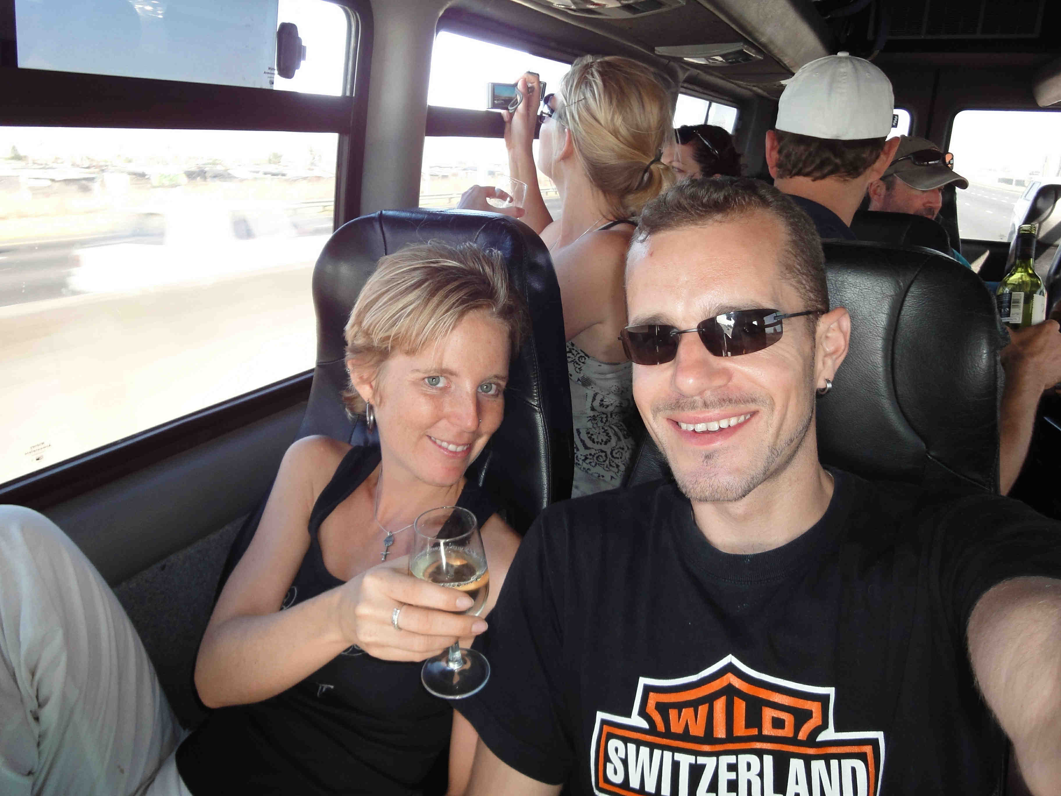 Eliane und Juerg besuchen die Weingüter in Südafrika nahe Kapstadt und Stellenbosch